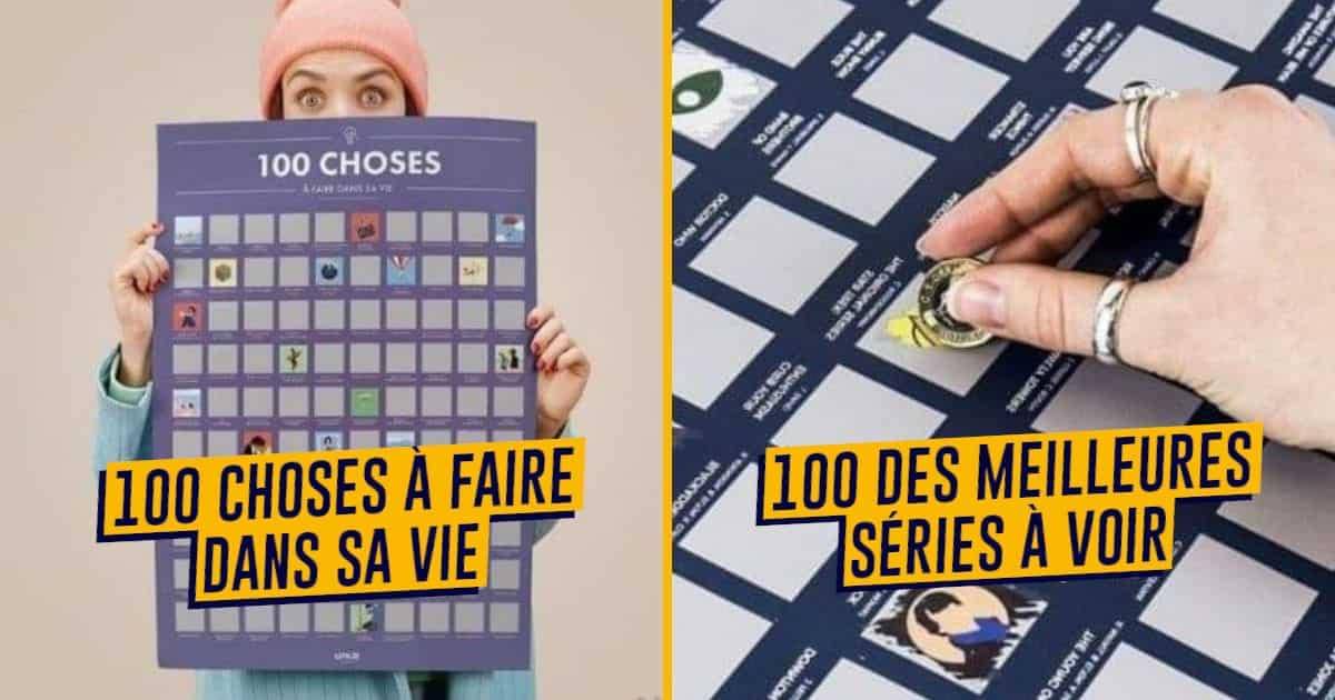 Poster à Gratter 100 Choses à Faire Dans Sa Vie Top 30+ meilleurs posters à gratter